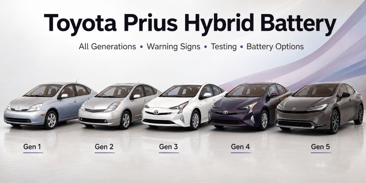 Toyota Prius hybrid battery across five generations